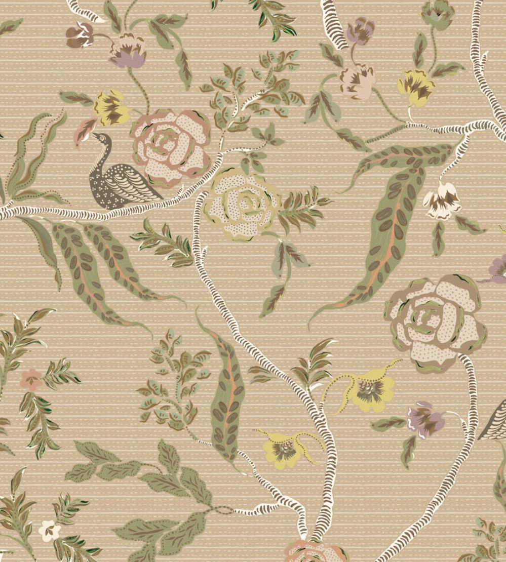 Eversley Fabric by Parker & Jules Coral Moss
