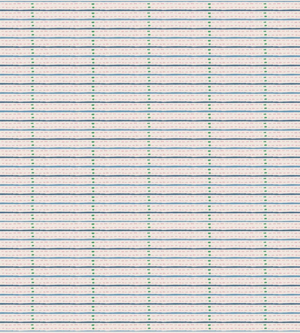 Eversley Stripe Fabric by Parker & Jules Jade Rose