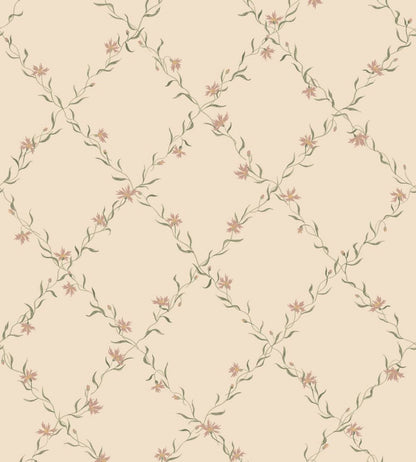 Ewa Wallpaper by Sandberg Dusty Pink