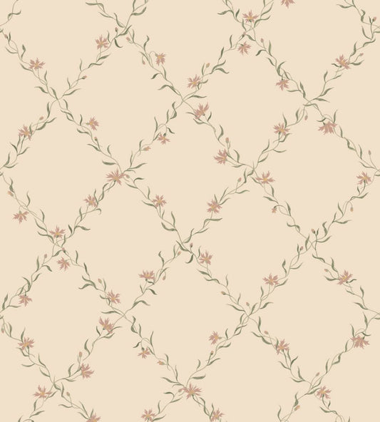 Ewa Wallpaper by Sandberg Dusty Pink
