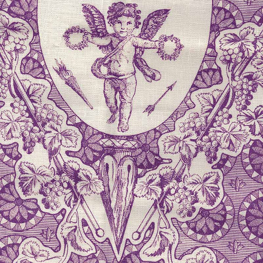 Excelsior Purple fabric by Quadrille