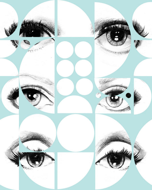 Eyes and Circles Black, Blue wallpaper by MINDTHEGAP