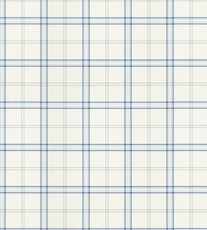 Ezra Plaid Wallpaper by Scalamandre Blue Jay