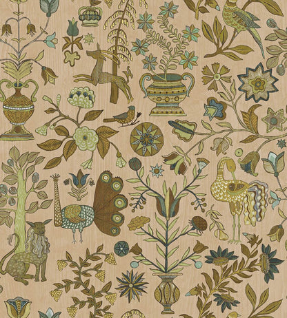Fable Garden Wallpaper by Josephine Munsey Plaster Pink
