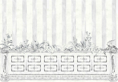 Fachada mural by Coordonné in Mono Piedra, flat pattern view