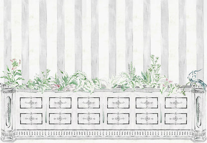 Fachada mural by Coordonné in Poli Perla, flat pattern view
