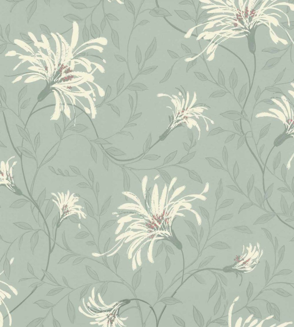 Fairhaven Wallpaper by 1838 Wallcoverings Duck Egg Blue