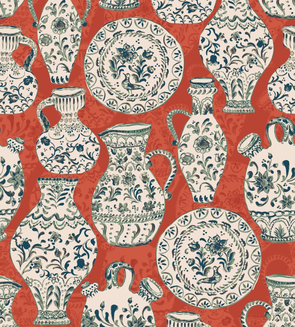 Fajalauzas Wallpaper by Tres Tintas Red