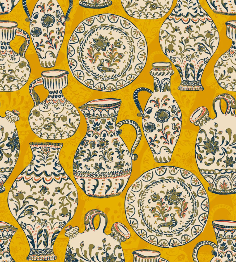 Fajalauzas Wallpaper by Tres Tintas Yellow