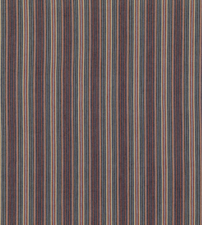 Falconer Stripe Fabric by Mulberry Home Indigo/Red