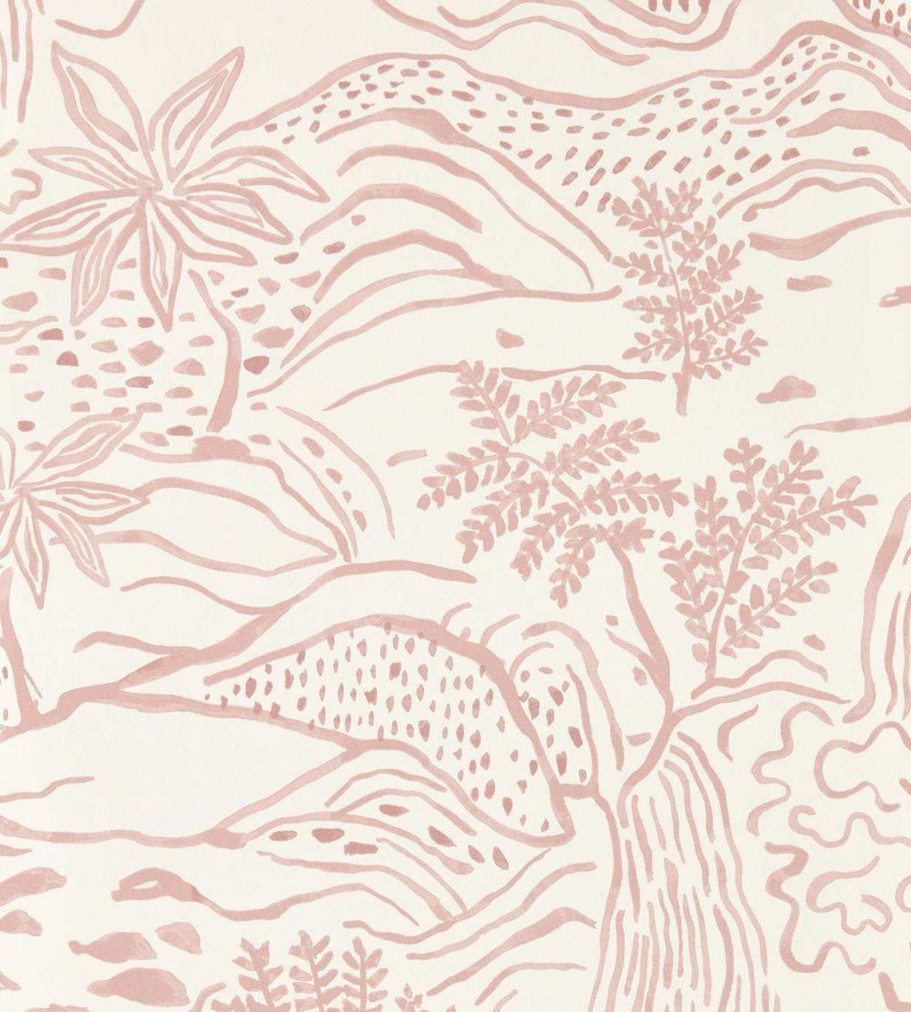 Falling Foss Wallpaper by Scion Dusk Pink
