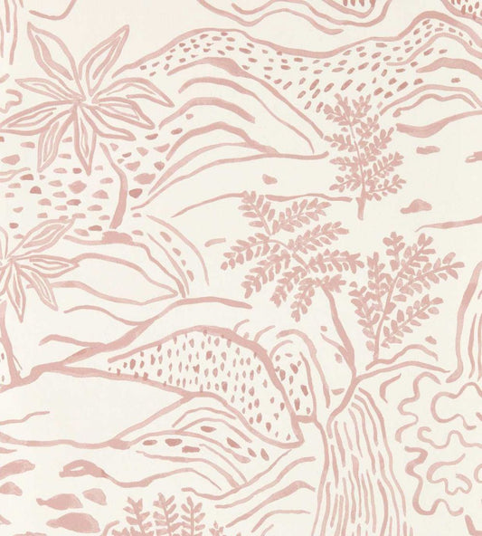 Falling Foss Wallpaper by Scion Dusk Pink