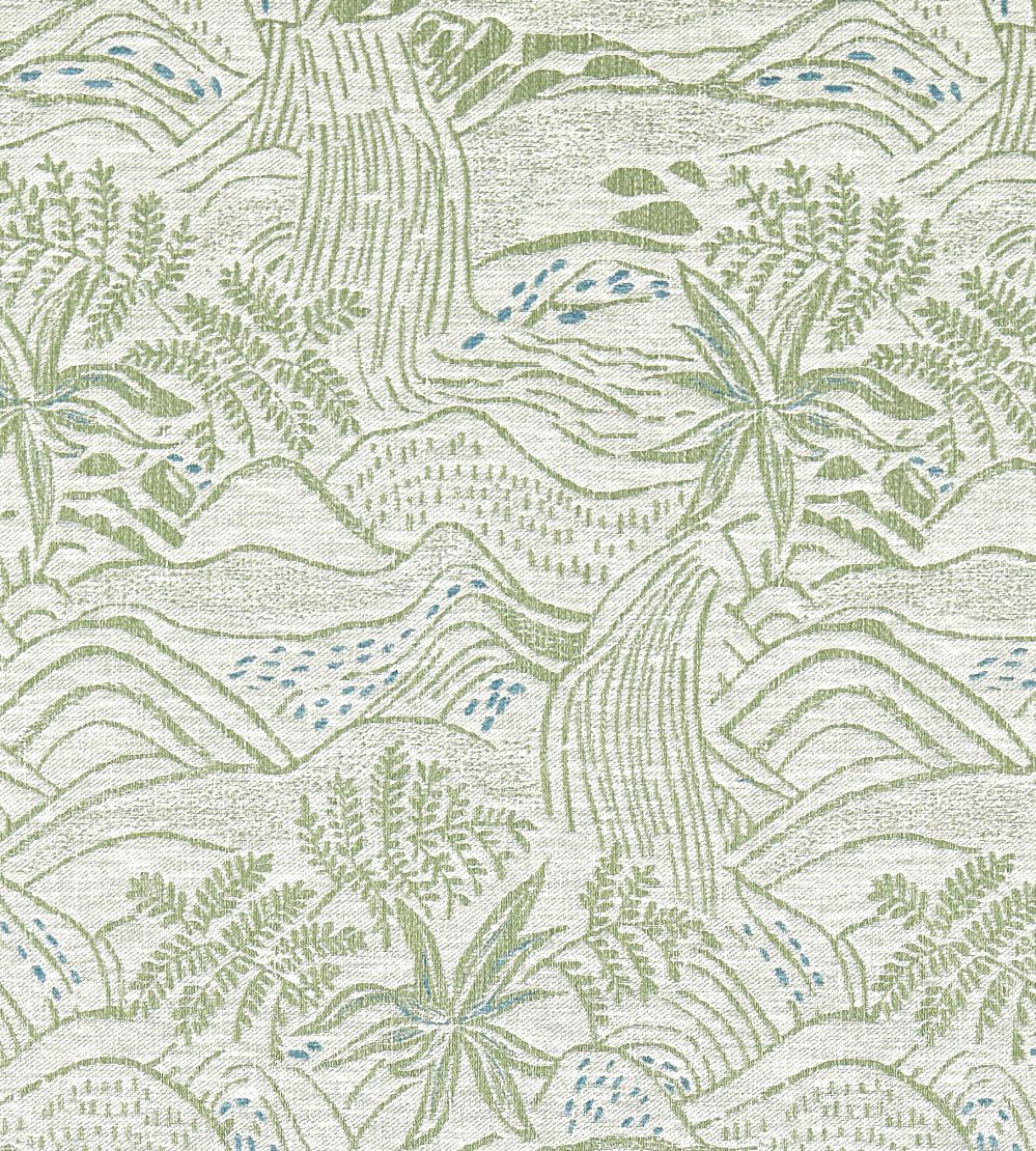 Falling Foss Weave Fabric by Scion Seaglass