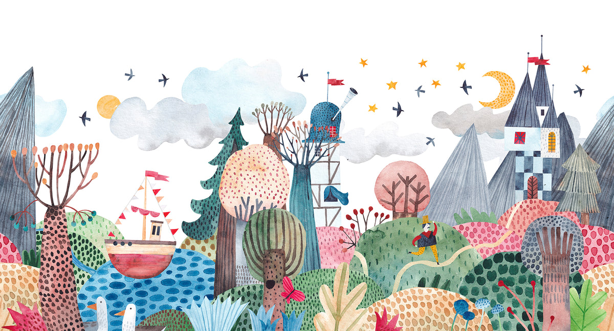 Fantasy Land Multi mural by Rebel Walls