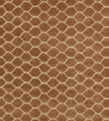 Faraday Velvet Fabric by Sanderson Bronze