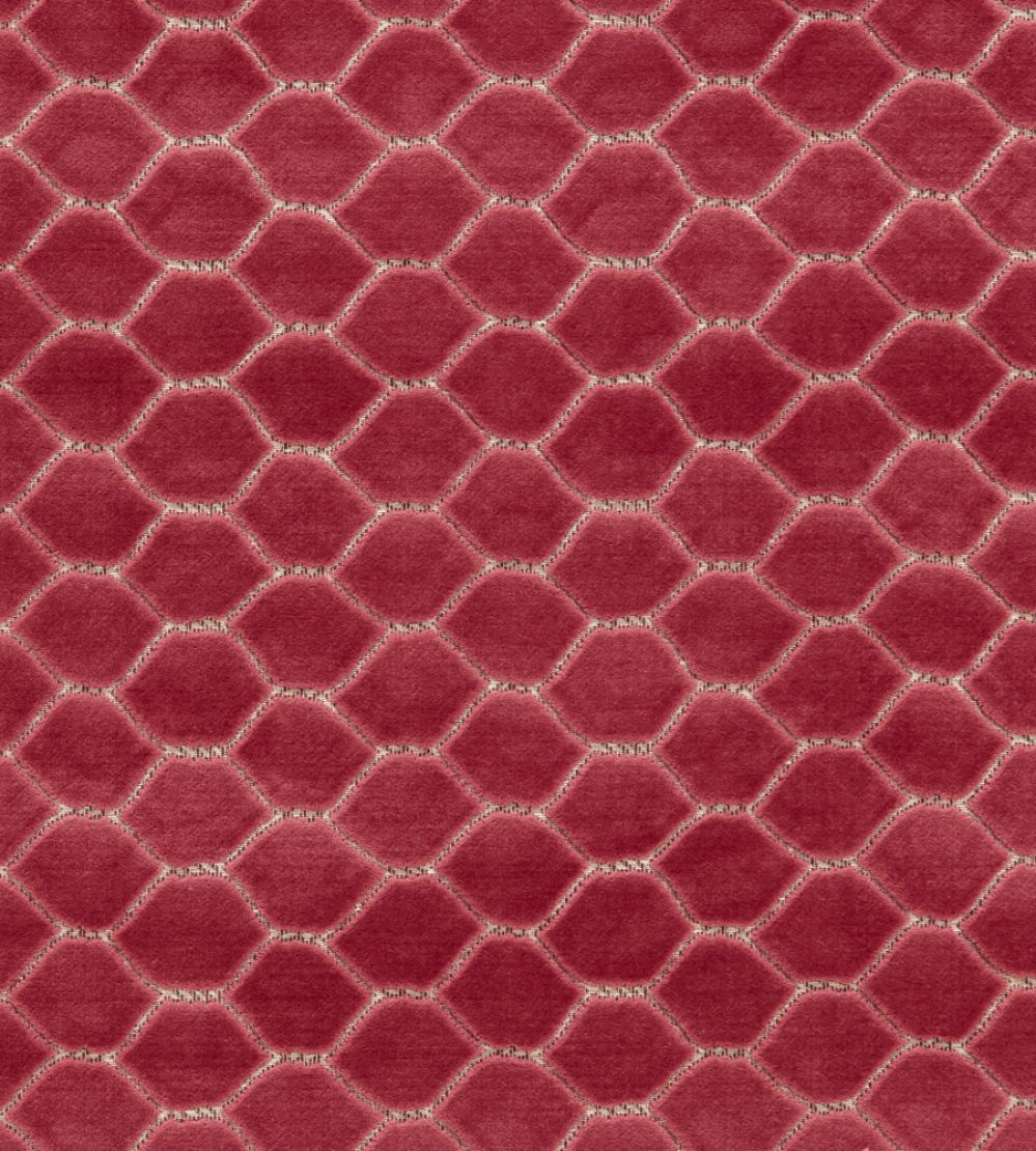 Faraday Velvet Fabric by Sanderson Carmine