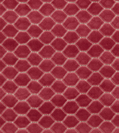 Faraday Velvet Fabric by Sanderson Carmine