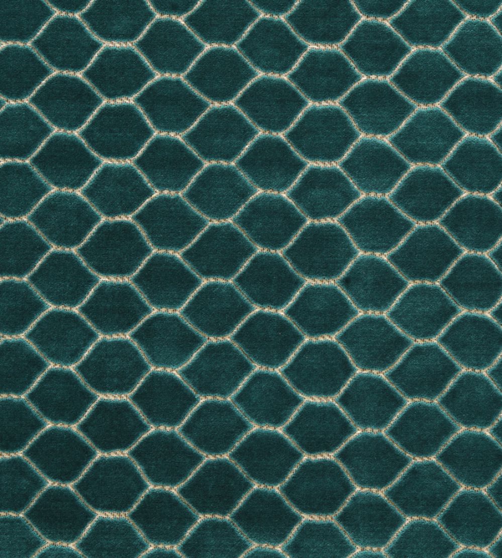Faraday Velvet Fabric by Sanderson Malachite