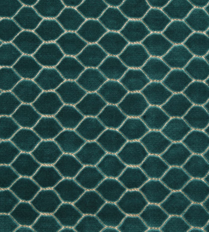 Faraday Velvet Fabric by Sanderson Malachite
