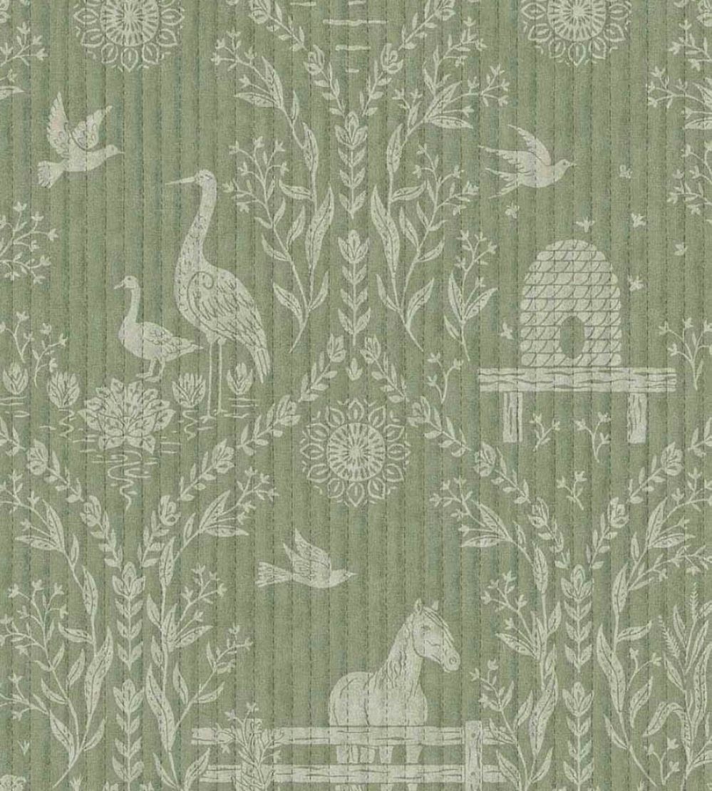 Homestead Wallpaper by Eijffinger Green