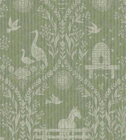 Homestead Wallpaper by Eijffinger Green