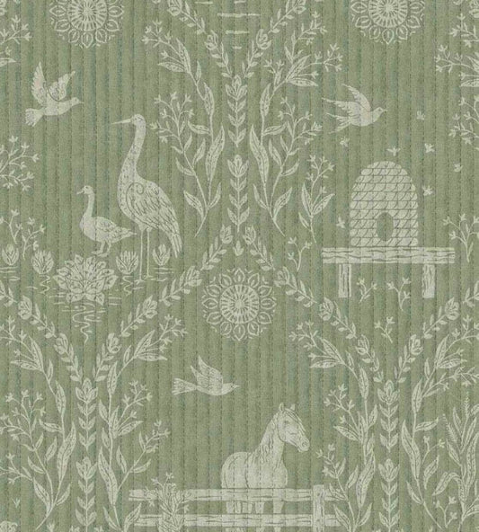Homestead Wallpaper by Eijffinger Green