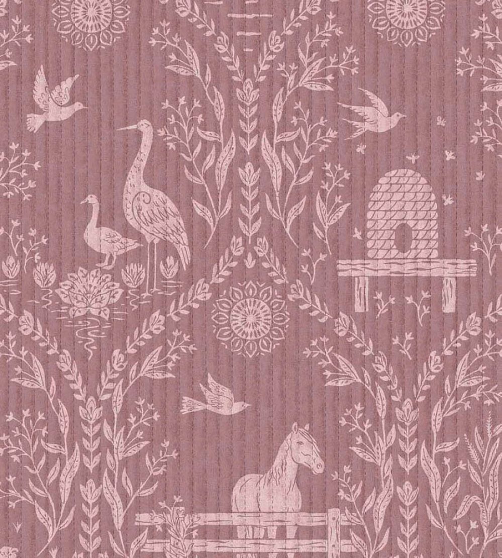 Homestead Wallpaper by Eijffinger Mauve