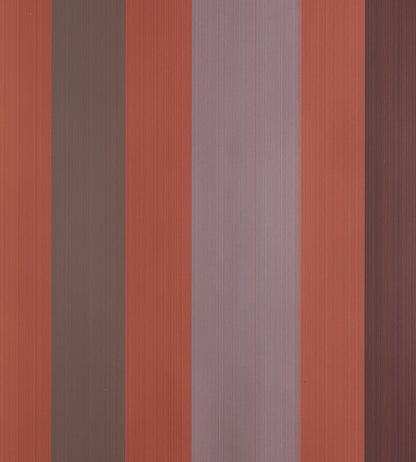 Chromatic Stripe Wallpaper by Farrow & Ball Red Earth