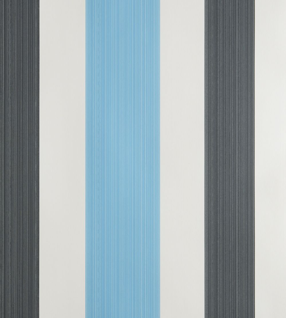 Chromatic Stripe Wallpaper by Farrow & Ball St Giles Blue