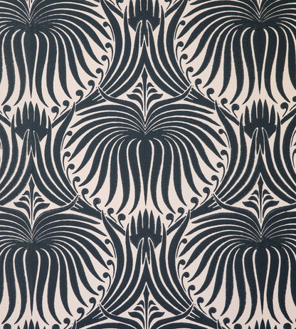 Lotus Wallpaper by Farrow & Ball Setting Plaster/Off Black