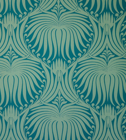 Lotus Wallpaper by Farrow & Ball Vardo/Breakfast Room Green