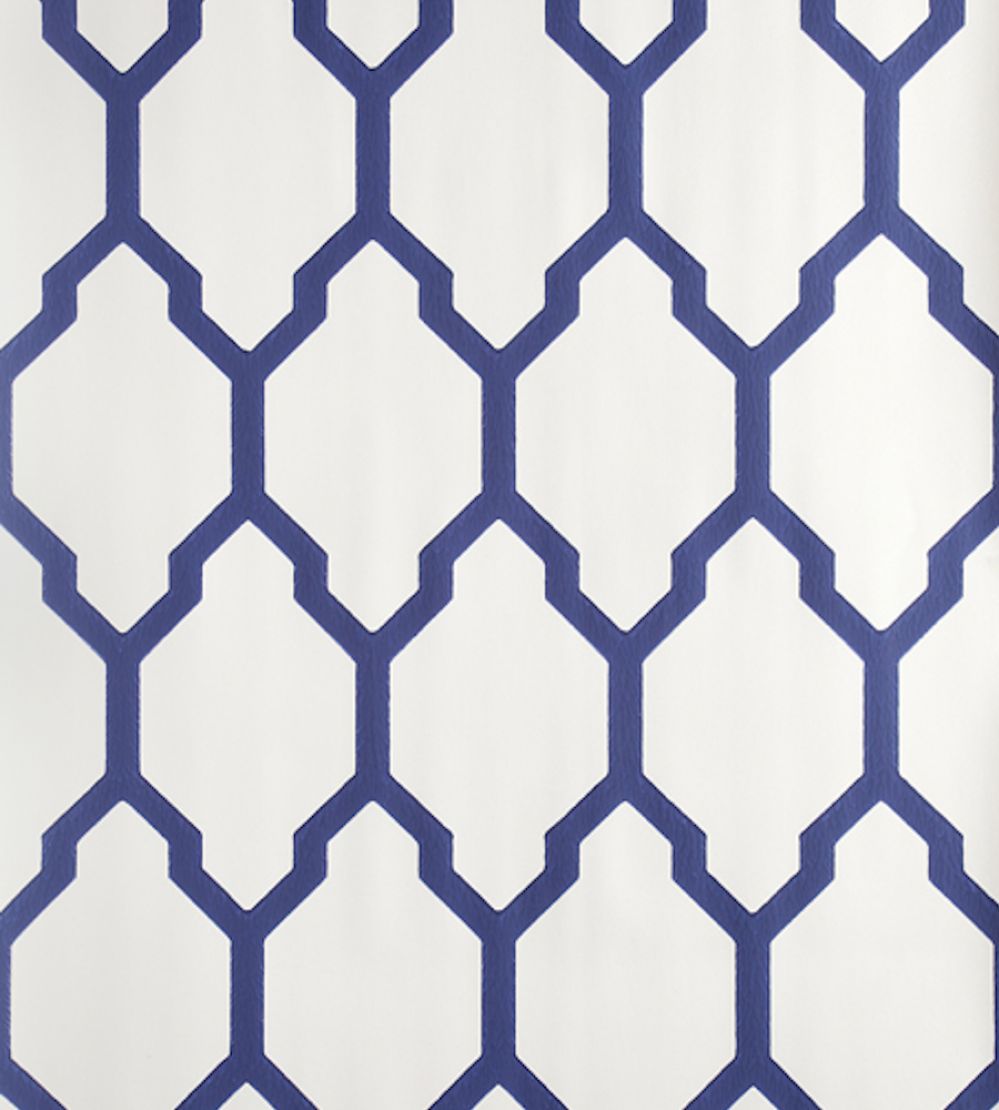 Tessella Wallpaper by Farrow & Ball Drawing Room Blue
