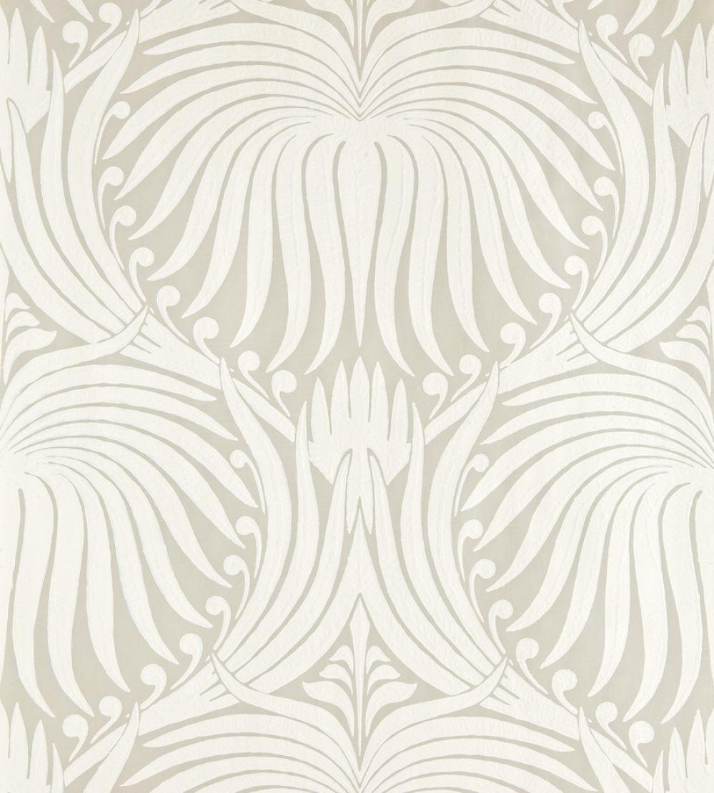 Lotus Wallpaper by Farrow & Ball Old White