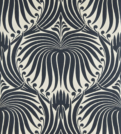 Lotus Wallpaper by Farrow & Ball Old White / Off Black