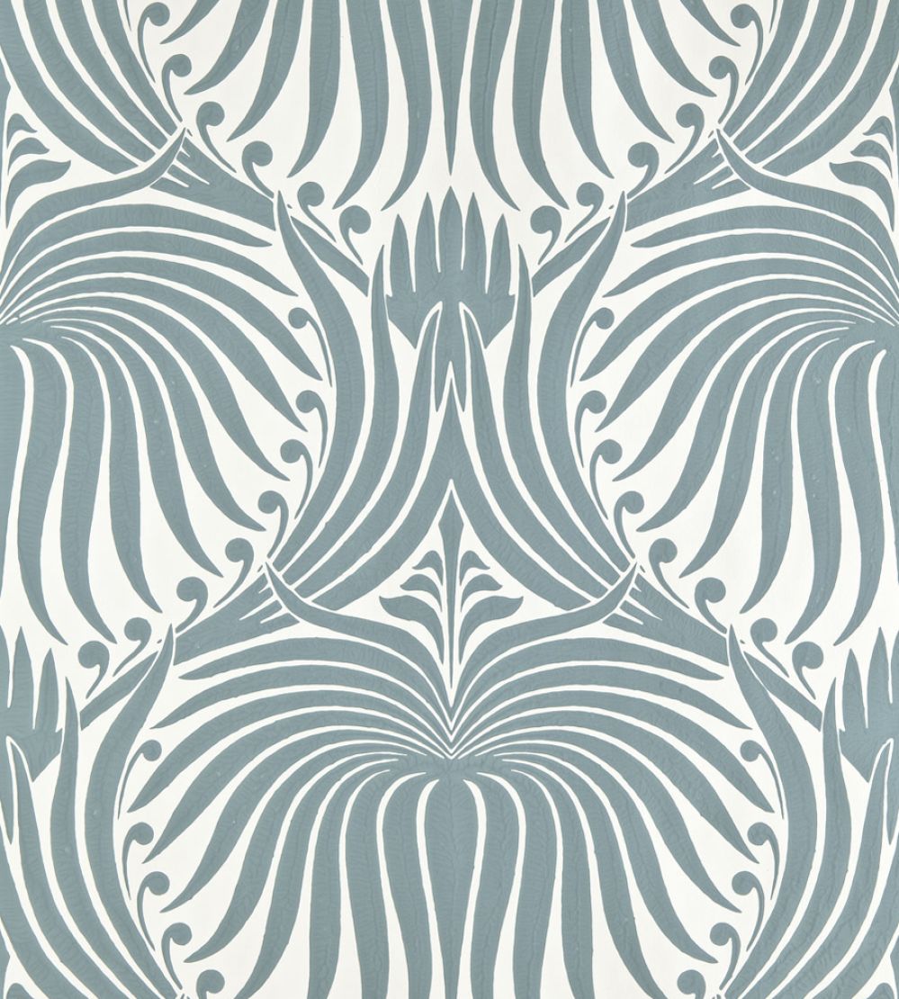 Lotus Wallpaper by Farrow & Ball Oval Room Blue