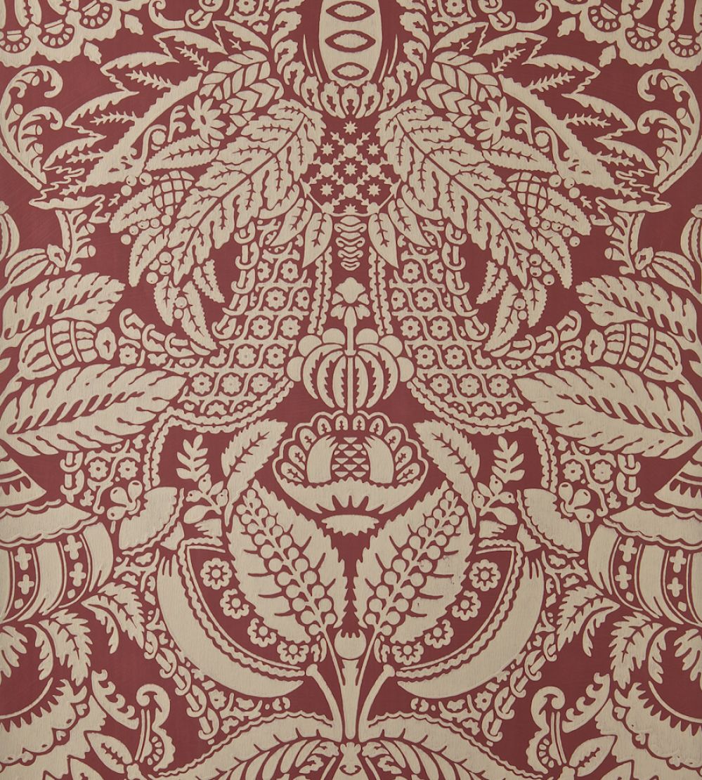 Orangerie Wallpaper by Farrow & Ball Eating Room Red