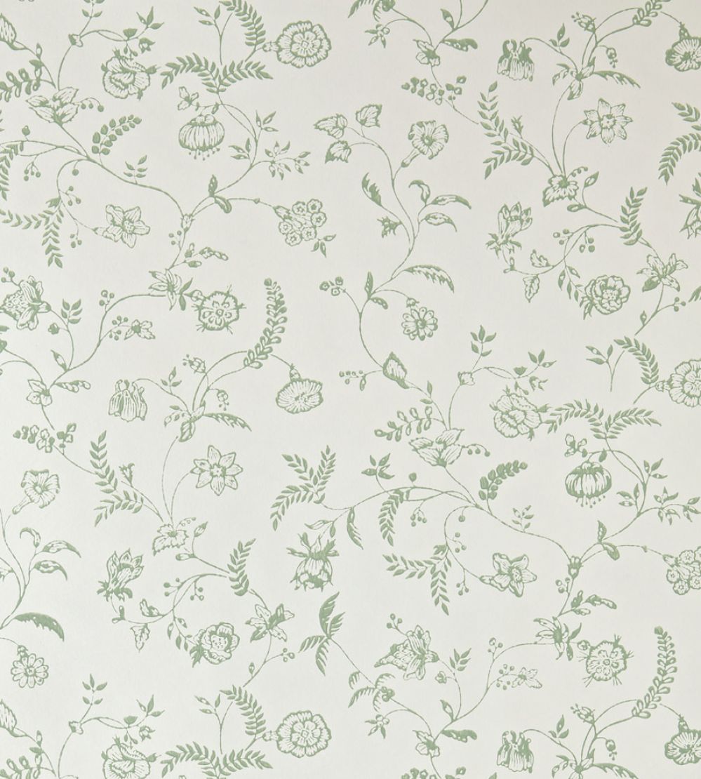 Uppark Wallpaper by Farrow & Ball Breakfast Room Green