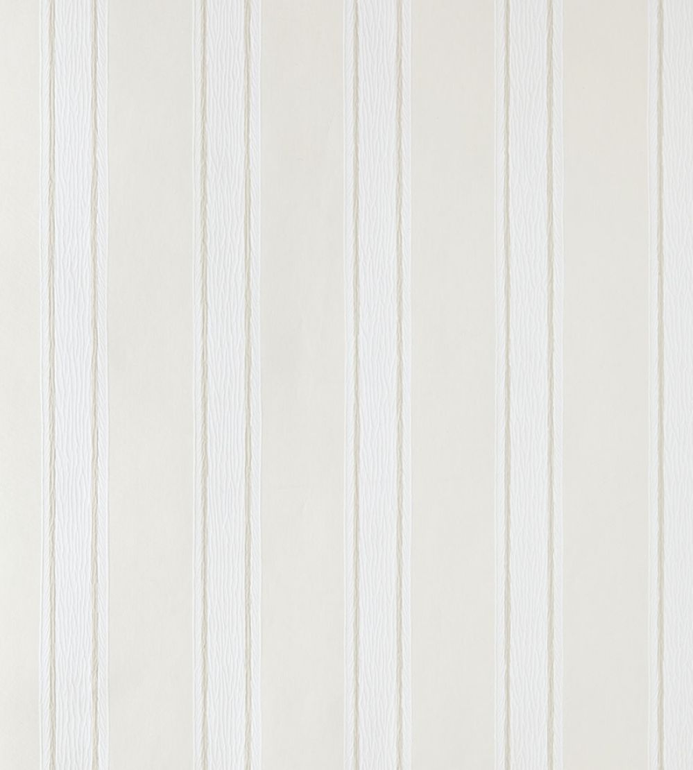 Block Print Stripe Wallpaper by Farrow & Ball White Tie