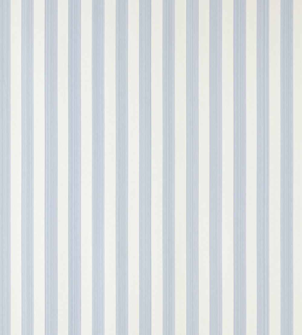 Closet Stripe Wallpaper by Farrow & Ball Lulworth Blue