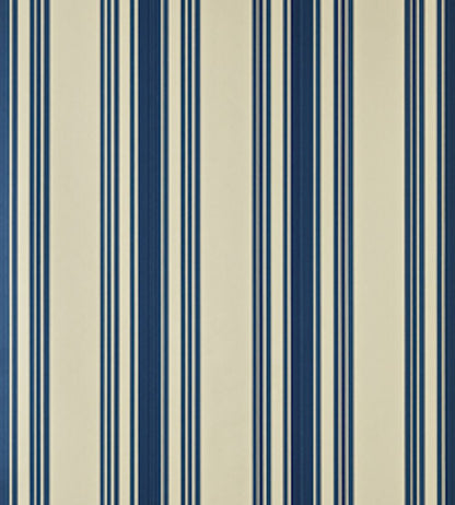 Tented Stripe Wallpaper by Farrow & Ball Hague Blue