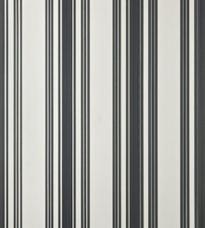 Tented Stripe Wallpaper by Farrow & Ball Off-Black