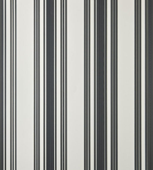 Tented Stripe Wallpaper by Farrow & Ball Off-Black