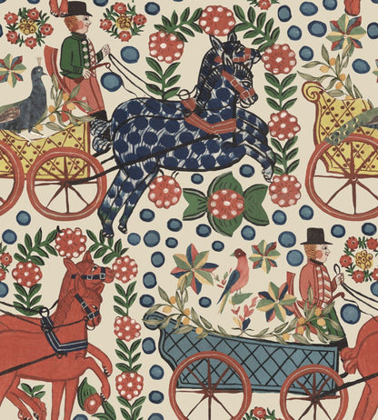 Fasnacht Wallpaper by MINDTHEGAP Taupe/Red/Blue/Turquoise