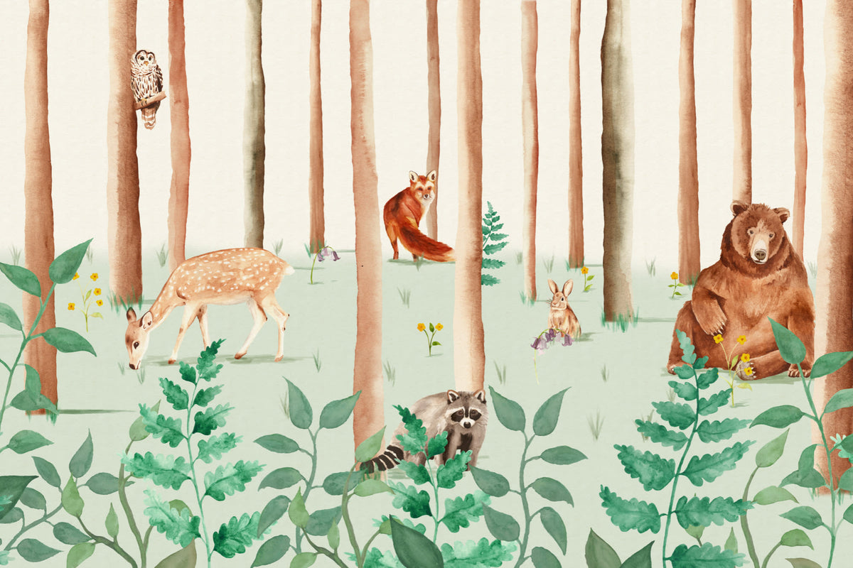Fauna Green mural by Hovia