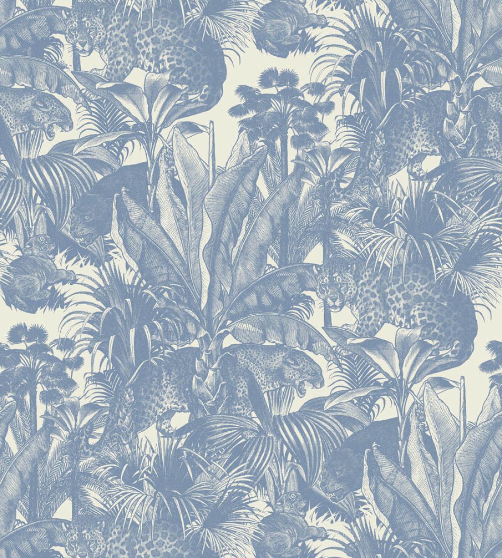 Faunacation Wallpaper by Divine Savages Bombay Blue