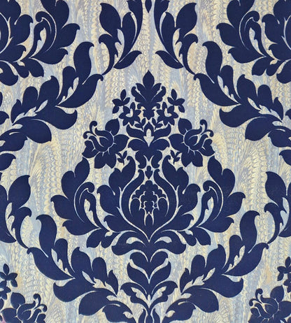 Faversham Wallpaper by 1838 Wallcoverings Navy Blue