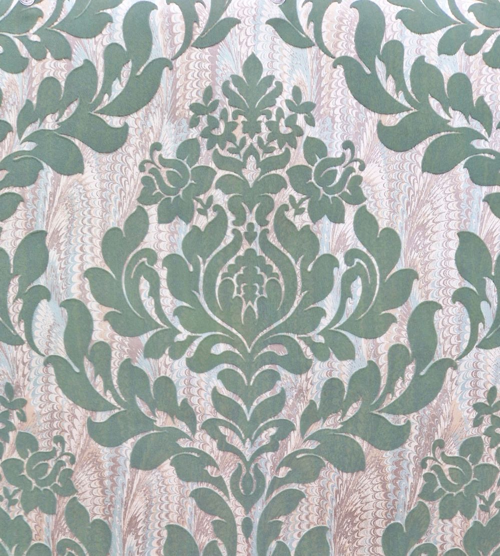 Faversham Wallpaper by 1838 Wallcoverings Seafoam Green