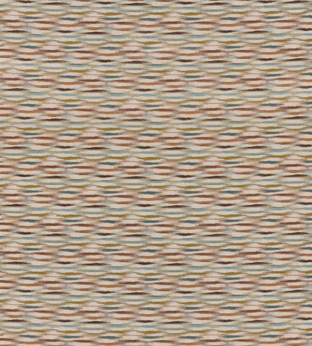 Felbrigg Fabric by Mulberry Home Teal/Chestnut