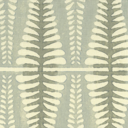Fern Handblock Fabric by Galbraith & Paul in Slate