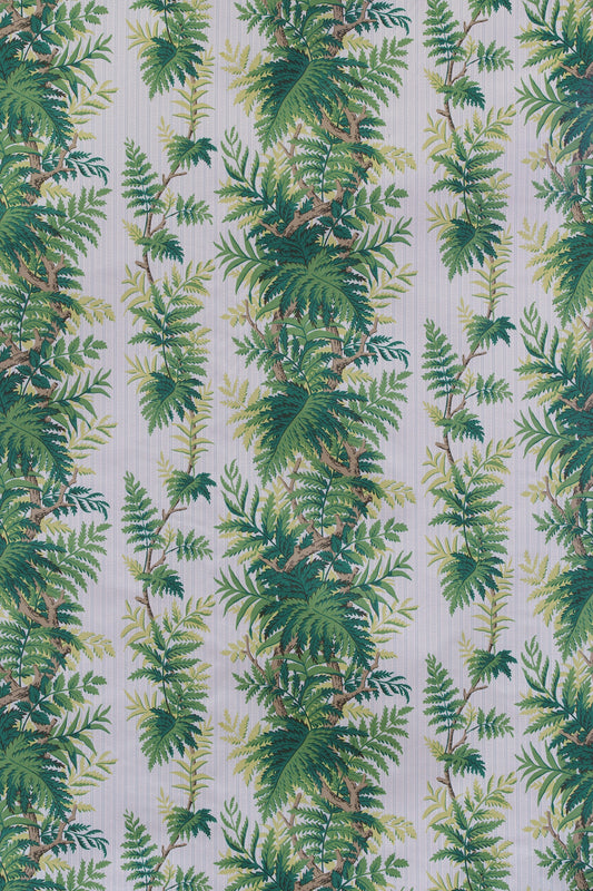 Fern Stripe Fabric by Jean Monro in Lime Green/Blue